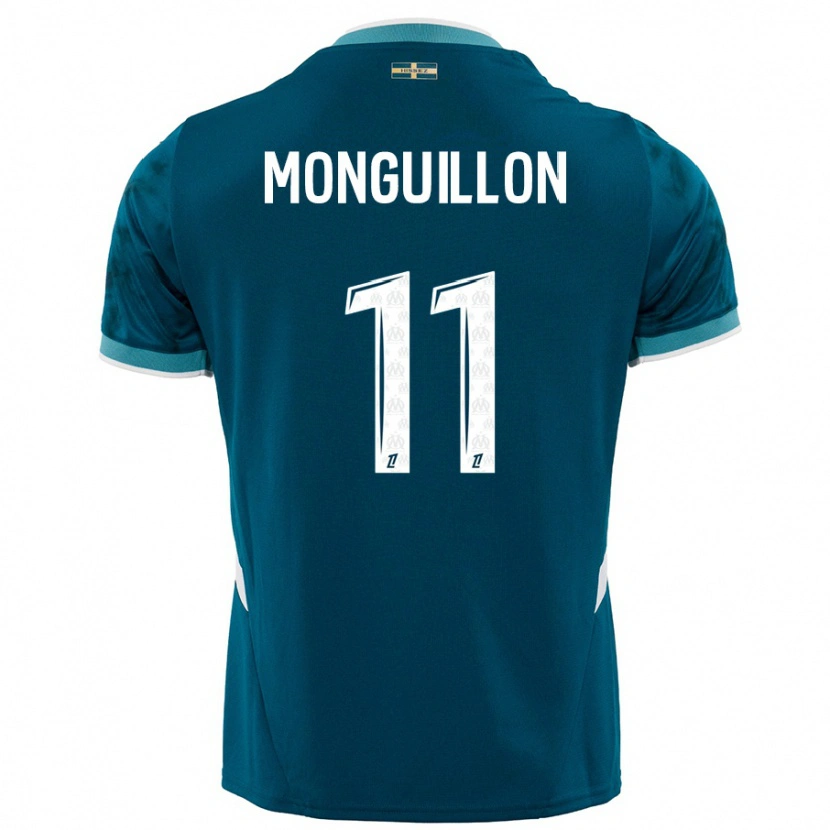 Danxen Dámské Coralie Monguillon #11 Tyrkysově Modré Daleko Hráčské Dresy 2024/25 Dres