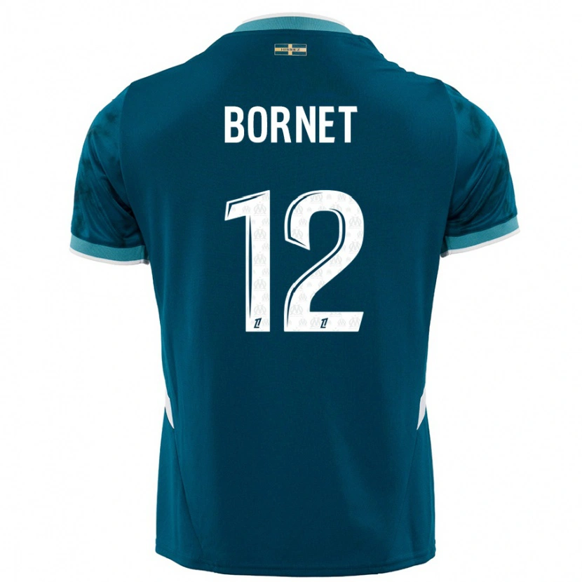 Danxen Dámské Camille Bornet #12 Tyrkysově Modré Daleko Hráčské Dresy 2024/25 Dres