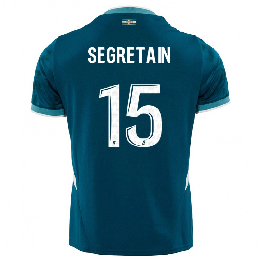 Danxen Dámské Julie Ségrétain #15 Tyrkysově Modré Daleko Hráčské Dresy 2024/25 Dres