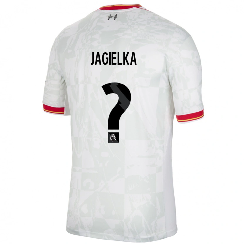 Danxen Dámské Zac Jagielka #0 Bílá Červená Černá Třetí Hráčské Dresy 2024/25 Dres
