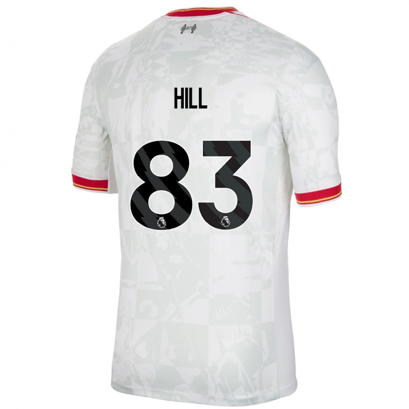 Danxen Dámské Thomas Hill #83 Bílá Červená Černá Třetí Hráčské Dresy 2024/25 Dres