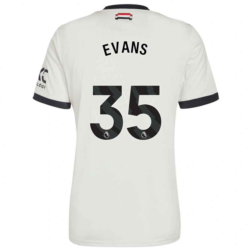 Danxen Dámské Jonny Evans #35 Off White Třetí Hráčské Dresy 2024/25 Dres