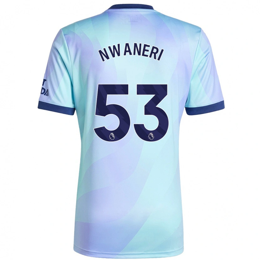 Danxen Dámské Ethan Nwaneri #53 Aqua Třetí Hráčské Dresy 2024/25 Dres