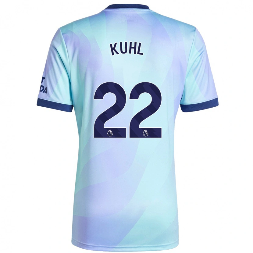 Danxen Dámské Kathrine Møller Kühl #22 Aqua Třetí Hráčské Dresy 2024/25 Dres
