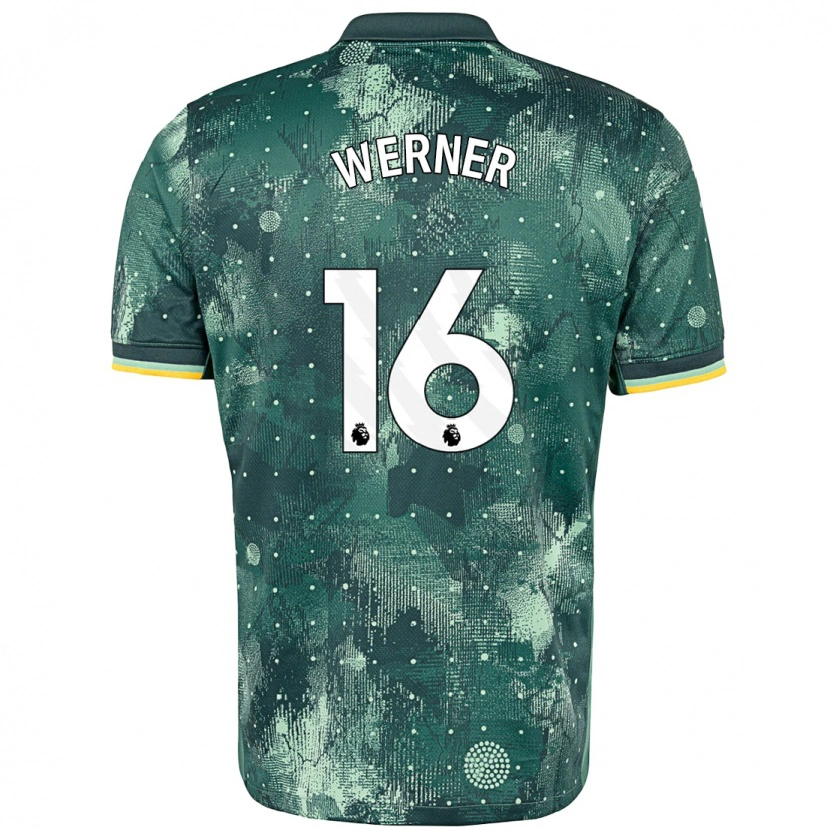 Danxen Dámské Timo Werner #16 Zelená Máta Třetí Hráčské Dresy 2024/25 Dres