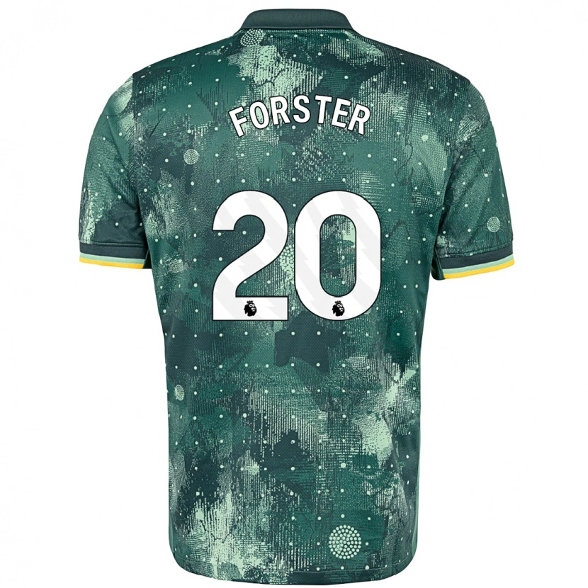 Danxen Dámské Fraser Forster #20 Zelená Máta Třetí Hráčské Dresy 2024/25 Dres
