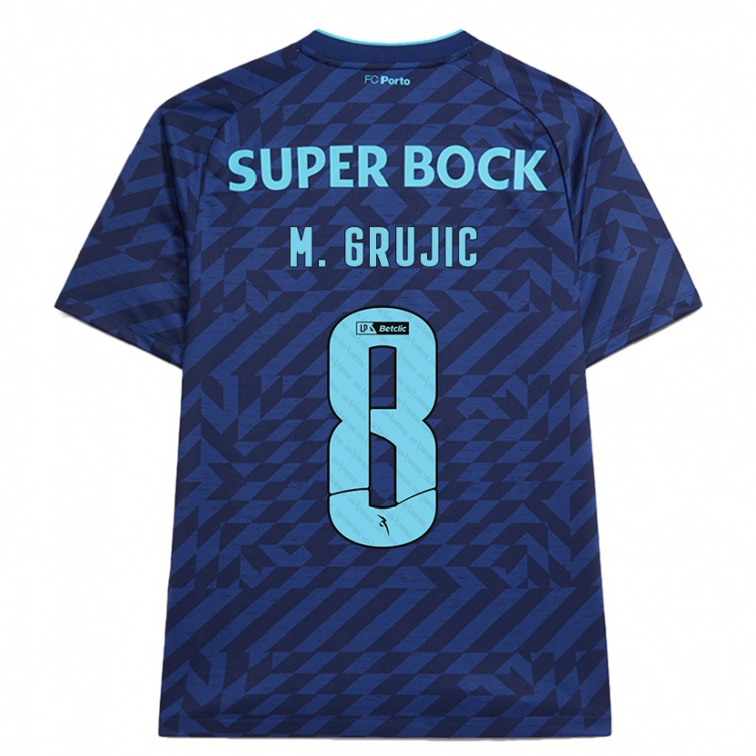 Danxen Dámské Marko Grujic #8 Námořnická Modř Třetí Hráčské Dresy 2024/25 Dres