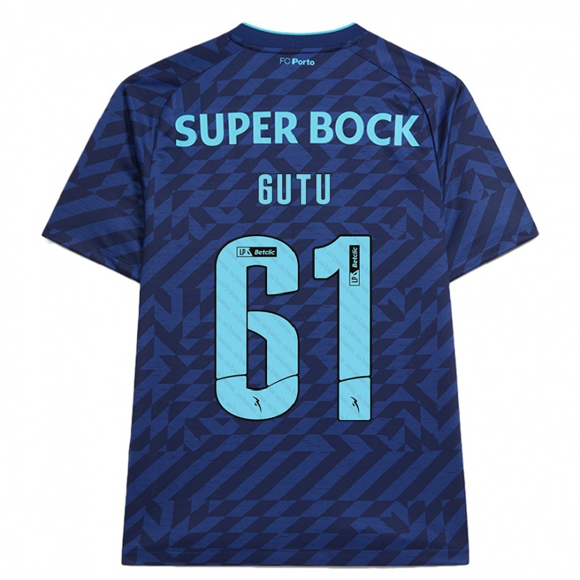 Danxen Dámské Denis Gutu #61 Námořnická Modř Třetí Hráčské Dresy 2024/25 Dres