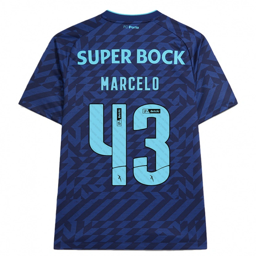 Danxen Dámské Joao Marcelo #43 Námořnická Modř Třetí Hráčské Dresy 2024/25 Dres
