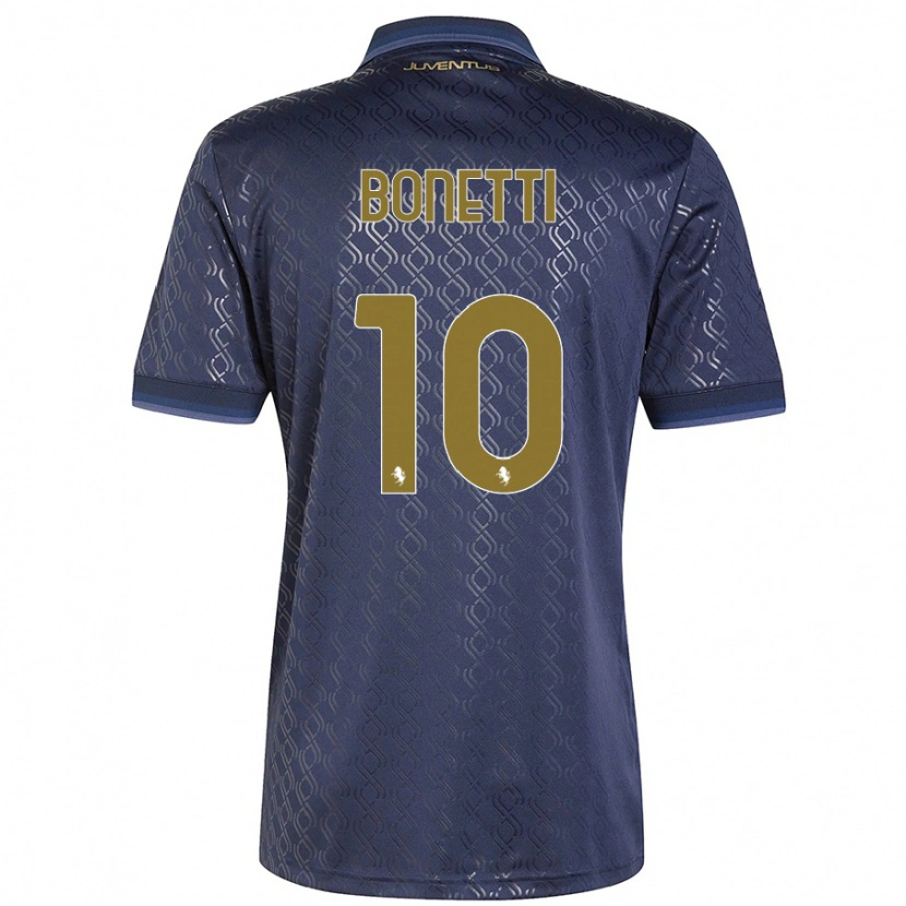 Danxen Dámské Andrea Bonetti #10 Námořnická Modř Třetí Hráčské Dresy 2024/25 Dres