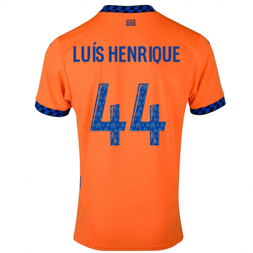 Danxen Dámské Luis Henrique #44 Oranžová Tmavě Modrá Třetí Hráčské Dresy 2024/25 Dres