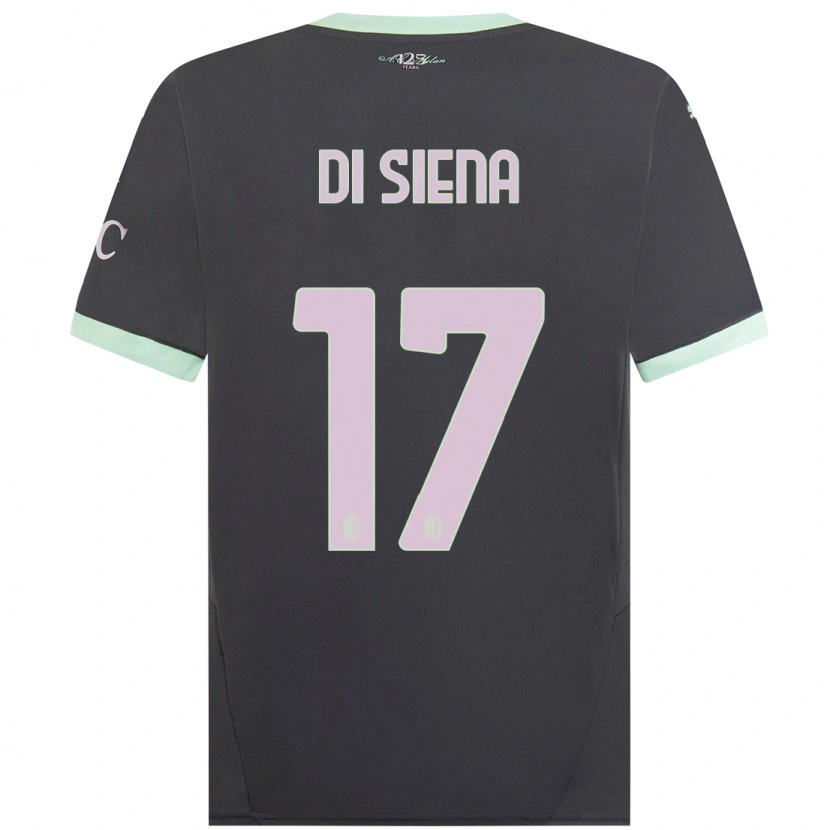 Danxen Dámské Andrea Di Siena #17 Šedá Třetí Hráčské Dresy 2024/25 Dres