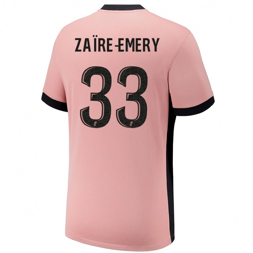 Danxen Dámské Warren Zaïre-Emery #33 Rezavě Růžová Třetí Hráčské Dresy 2024/25 Dres