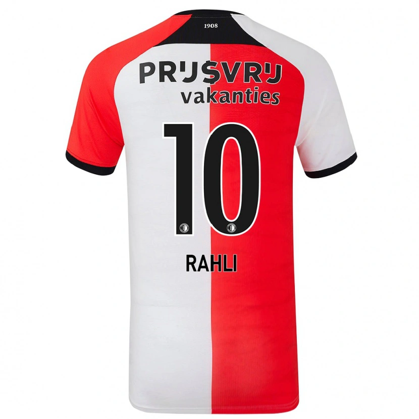 Danxen Dětské Khalid Rahli #10 Červená Bílá Domů Hráčské Dresy 2024/25 Dres