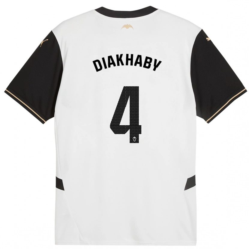 Danxen Dětské Mouctar Diakhaby #4 Bílá Černá Domů Hráčské Dresy 2024/25 Dres
