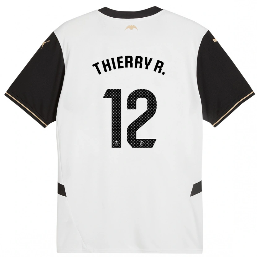 Danxen Dětské Thierry Correia #12 Bílá Černá Domů Hráčské Dresy 2024/25 Dres