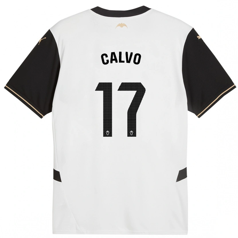 Danxen Dětské Borja Calvo #17 Bílá Černá Domů Hráčské Dresy 2024/25 Dres