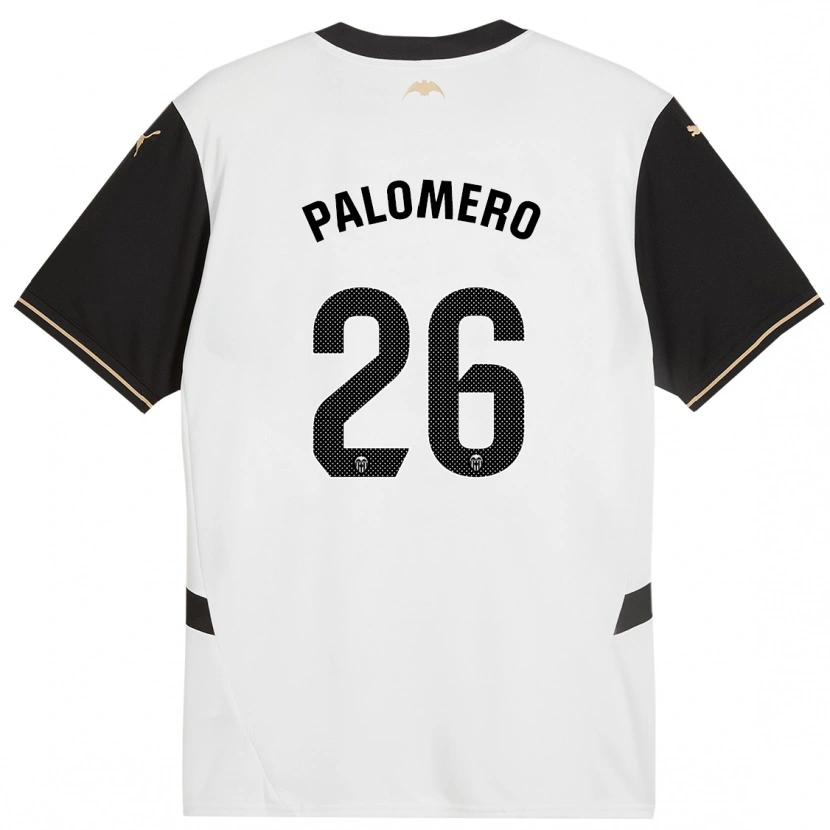 Danxen Dětské Marc Palomero #26 Bílá Černá Domů Hráčské Dresy 2024/25 Dres