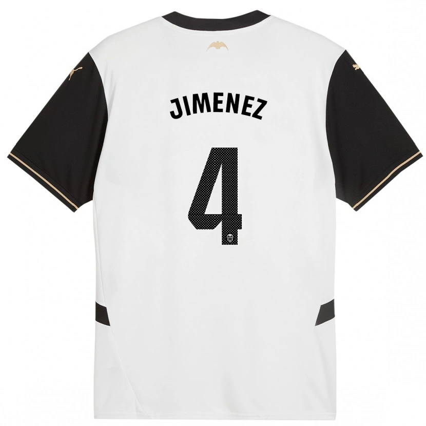 Danxen Dětské Maria Jimenez #4 Bílá Černá Domů Hráčské Dresy 2024/25 Dres