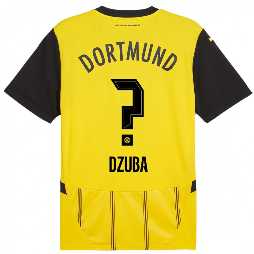 Danxen Dětské Fabian Dzuba #0 Žlutá Černá Domů Hráčské Dresy 2024/25 Dres