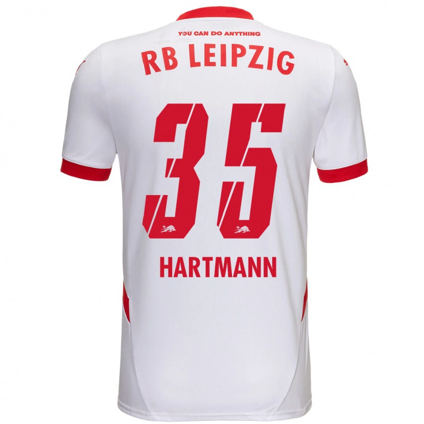 Danxen Dětské Fabrice Hartmann #35 Bílá Červená Domů Hráčské Dresy 2024/25 Dres