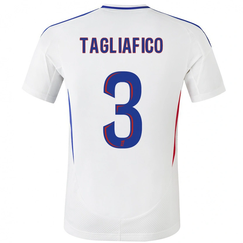 Danxen Dětské Nicolás Tagliafico #3 Bílá Modrá Domů Hráčské Dresy 2024/25 Dres