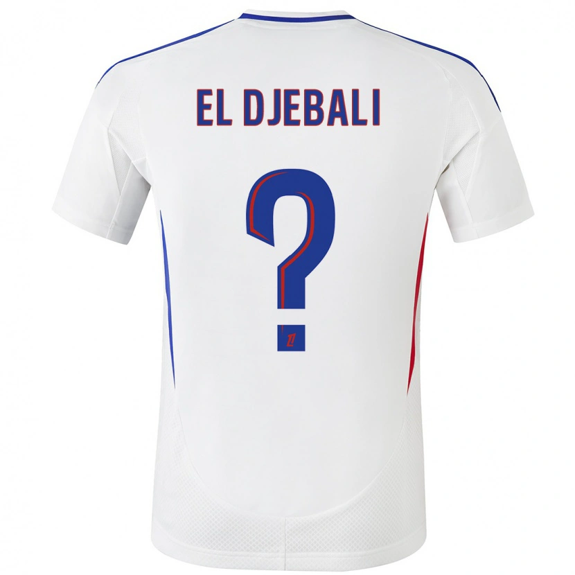 Danxen Dětské Chaïm El Djebali #0 Bílá Modrá Domů Hráčské Dresy 2024/25 Dres