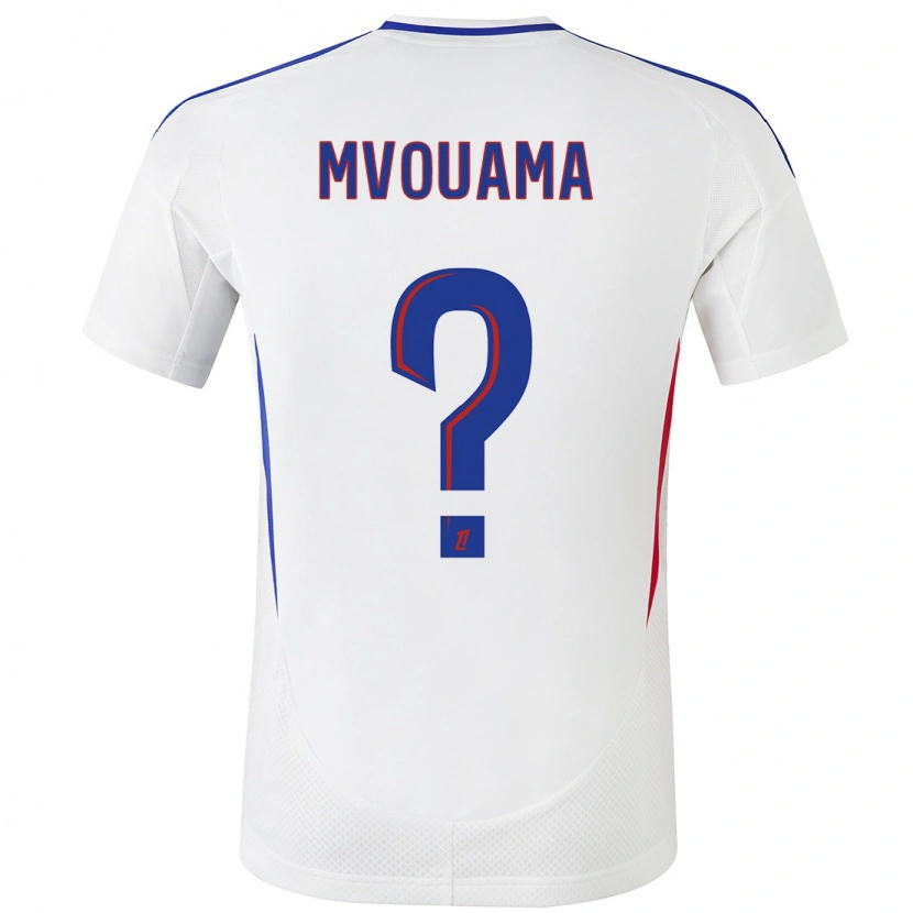 Danxen Dětské Olivier Mvouama #0 Bílá Modrá Domů Hráčské Dresy 2024/25 Dres