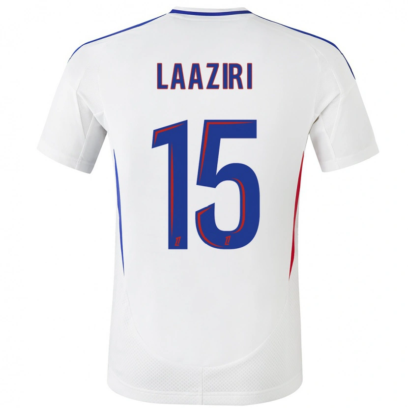 Danxen Dětské Achraf Laâziri #15 Bílá Modrá Domů Hráčské Dresy 2024/25 Dres