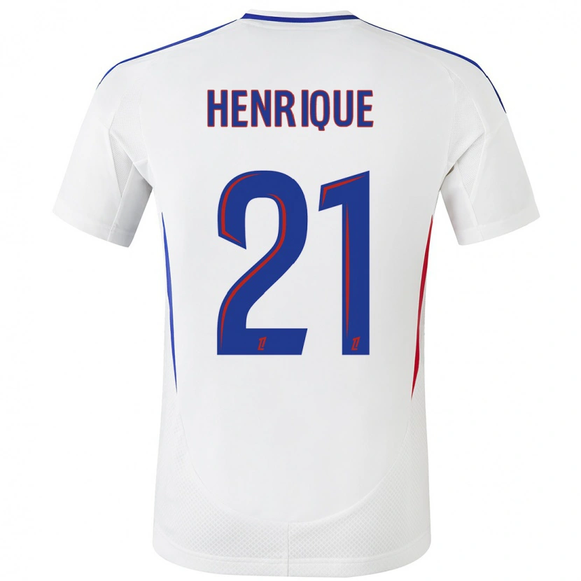 Danxen Dětské Henrique Silva #21 Bílá Modrá Domů Hráčské Dresy 2024/25 Dres