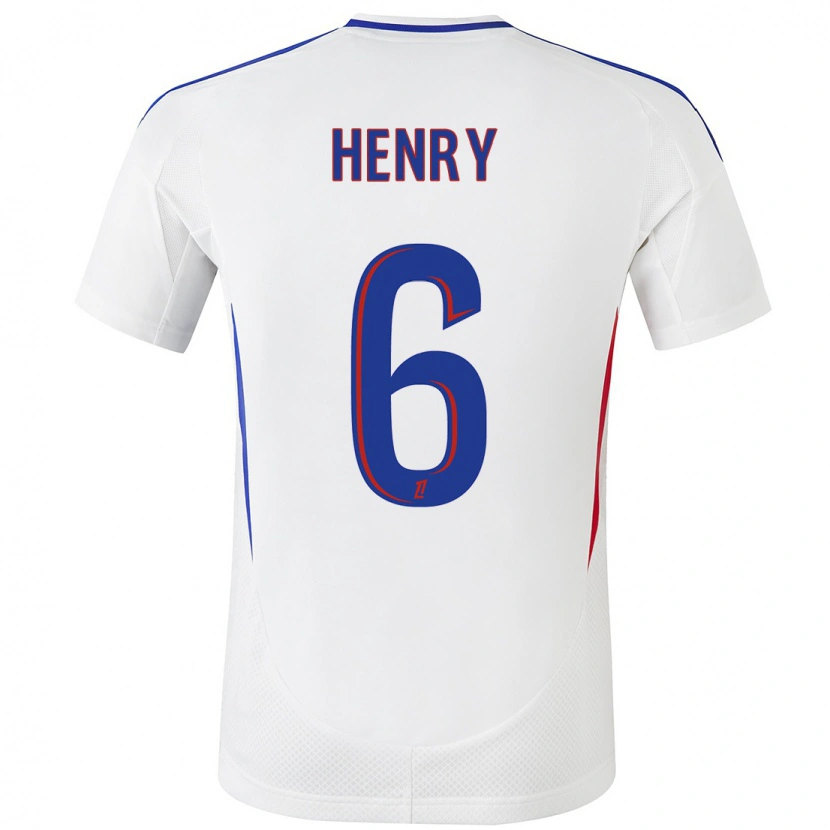 Danxen Dětské Amandine Henry #6 Bílá Modrá Domů Hráčské Dresy 2024/25 Dres