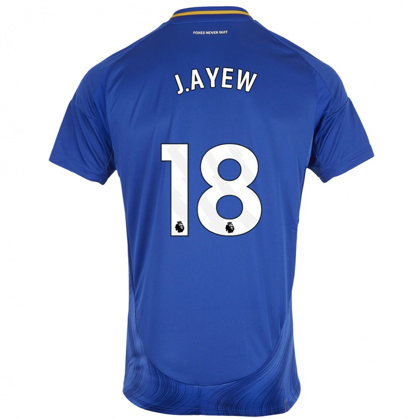 Danxen Dětské Jordan Ayew #18 Modrá Bílá Domů Hráčské Dresy 2024/25 Dres