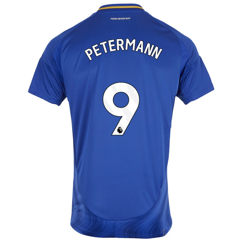 Danxen Dětské Lena Petermann #9 Modrá Bílá Domů Hráčské Dresy 2024/25 Dres