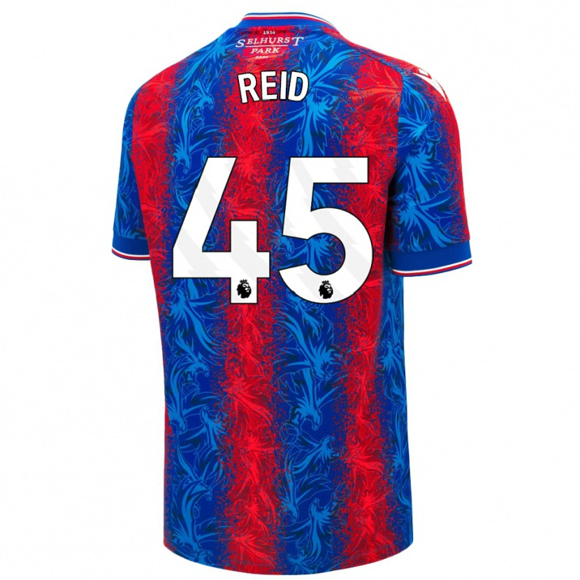 Danxen Dětské Dylan Reid #45 Červené Modré Pruhy Domů Hráčské Dresy 2024/25 Dres