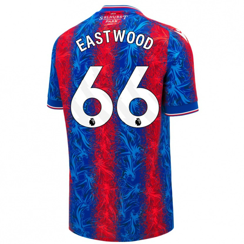 Danxen Dětské Billy Eastwood #66 Červené Modré Pruhy Domů Hráčské Dresy 2024/25 Dres
