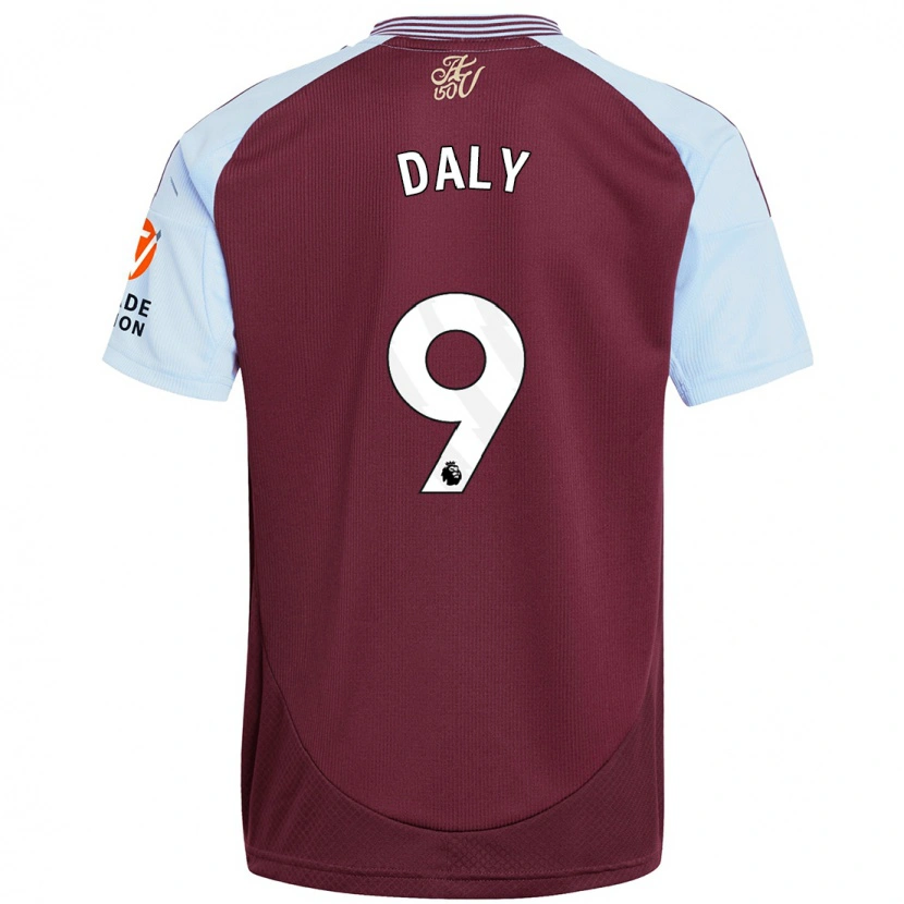 Danxen Dětské Rachel Daly #9 Vínově Modrá Domů Hráčské Dresy 2024/25 Dres