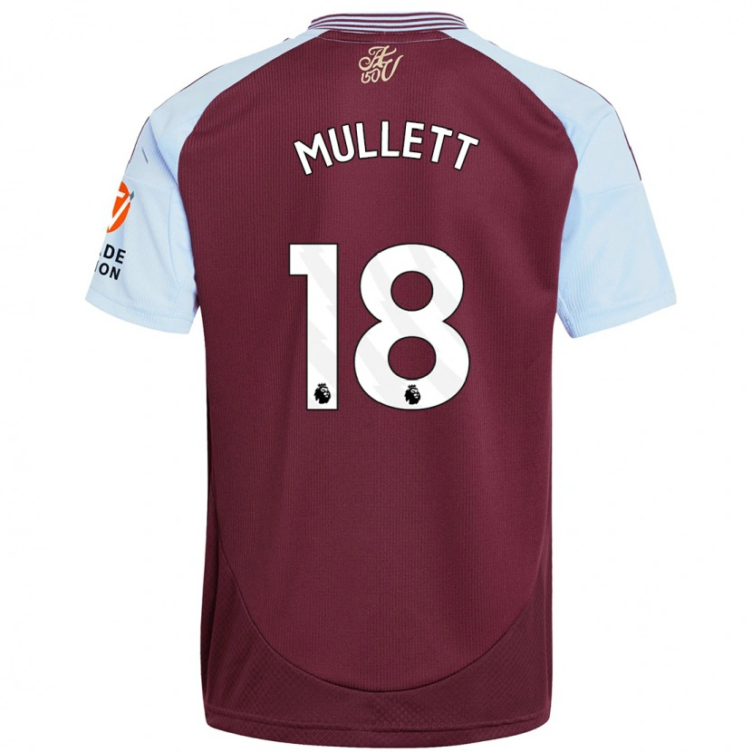 Danxen Dětské Georgia Mullett #18 Vínově Modrá Domů Hráčské Dresy 2024/25 Dres