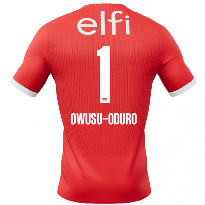 Danxen Dětské Rome Jayden Owusu-Oduro #1 Červená Bílá Domů Hráčské Dresy 2024/25 Dres
