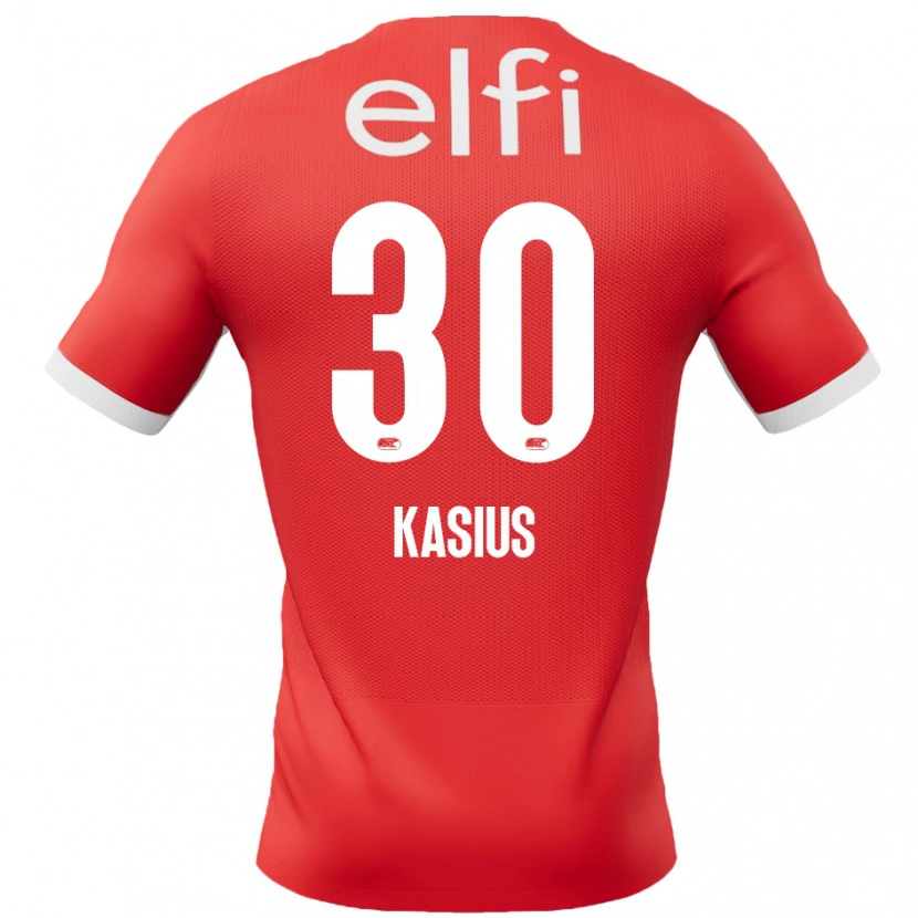 Danxen Dětské Denso Kasius #30 Červená Bílá Domů Hráčské Dresy 2024/25 Dres