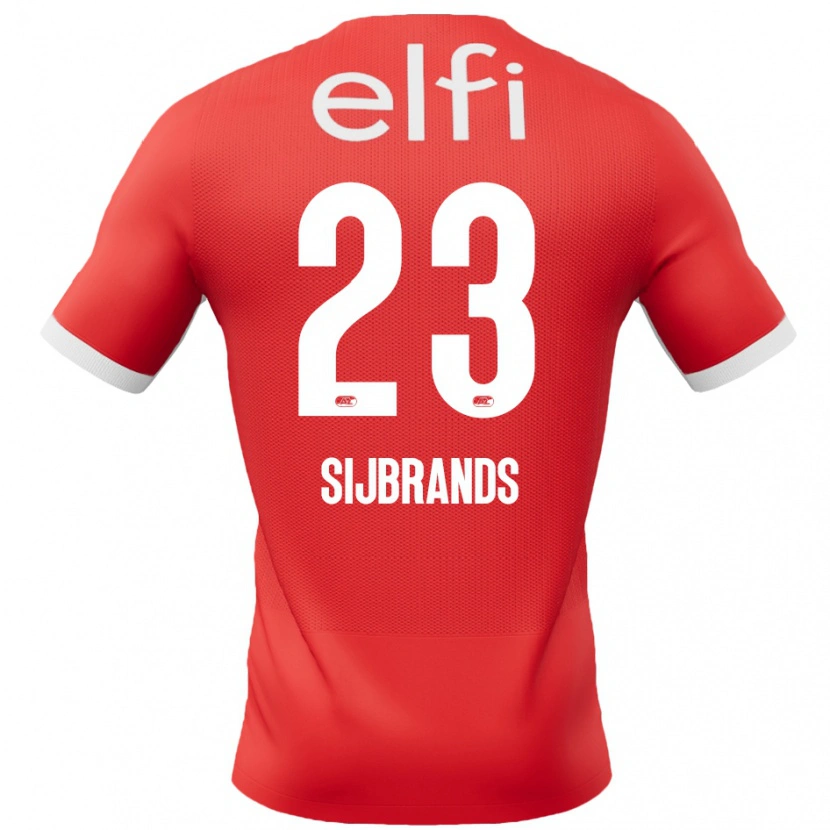 Danxen Dětské Julian Sijbrands #23 Červená Bílá Domů Hráčské Dresy 2024/25 Dres
