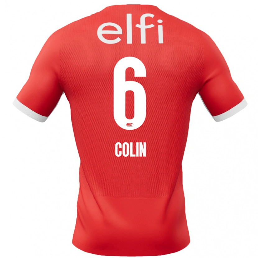 Danxen Dětské Isa Colin #6 Červená Bílá Domů Hráčské Dresy 2024/25 Dres