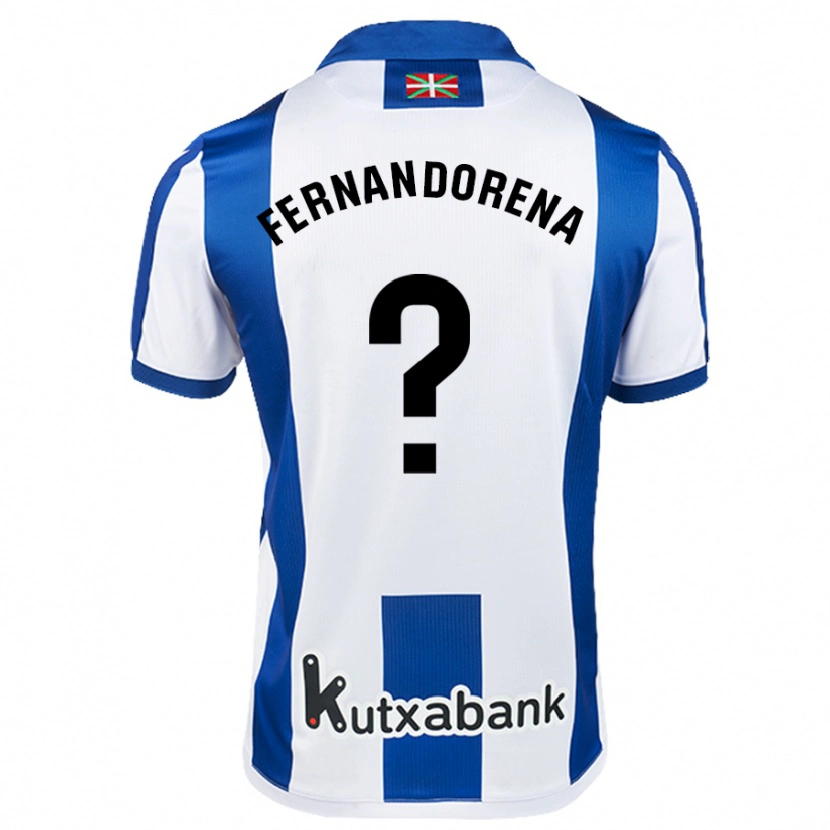 Danxen Dětské Alex Fernandorena #0 Bílá Modrá Domů Hráčské Dresy 2024/25 Dres