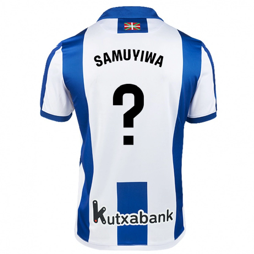 Danxen Dětské Santino Samuyiwa #0 Bílá Modrá Domů Hráčské Dresy 2024/25 Dres