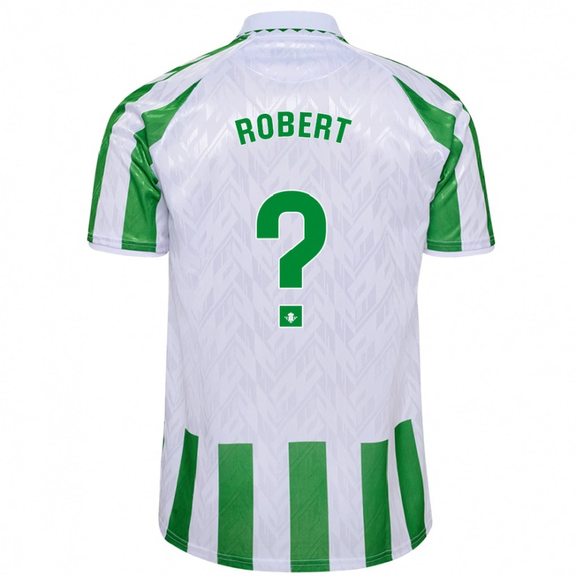 Danxen Dětské Jaime Robert #0 Zelené Bílé Pruhy Domů Hráčské Dresy 2024/25 Dres