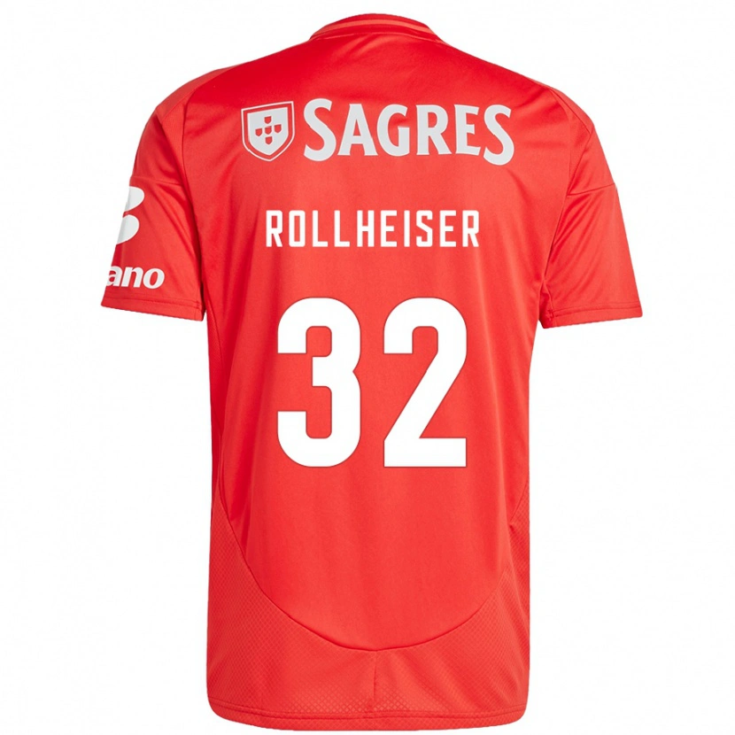 Danxen Dětské Benjamín Rollheiser #32 Červená Bílá Domů Hráčské Dresy 2024/25 Dres