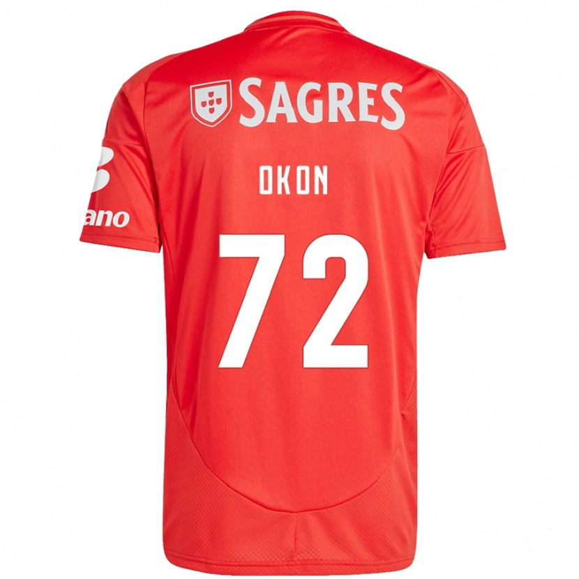 Danxen Dětské Paul Okon #72 Červená Bílá Domů Hráčské Dresy 2024/25 Dres