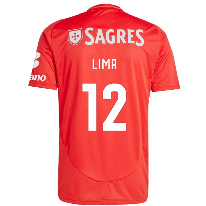 Danxen Dětské Thaís Lima #12 Červená Bílá Domů Hráčské Dresy 2024/25 Dres