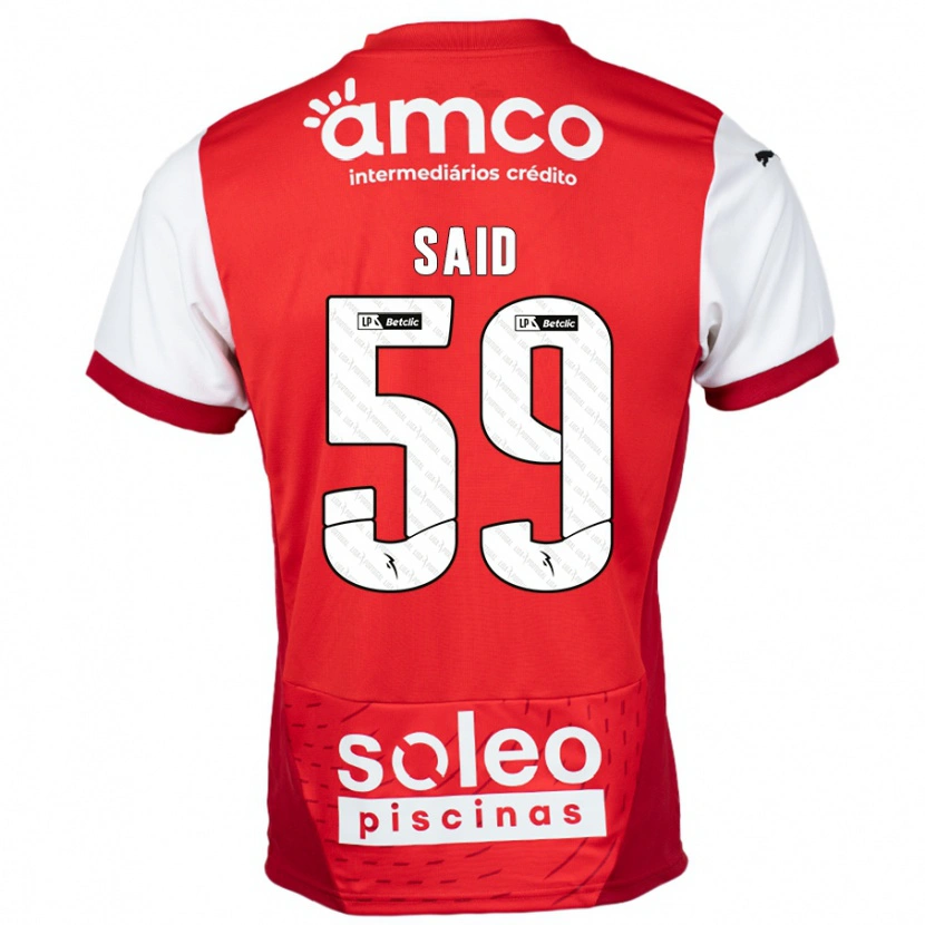 Danxen Dětské Yan Said #59 Červená Bílá Domů Hráčské Dresy 2024/25 Dres