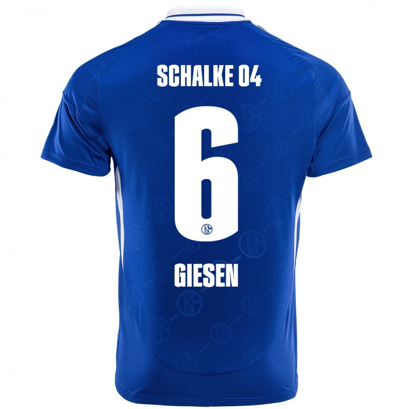 Danxen Dětské Tim Giesen #6 Královská Modrá Domů Hráčské Dresy 2024/25 Dres