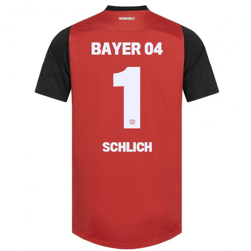 Danxen Dětské Jesper Schlich #1 Červená Černá Domů Hráčské Dresy 2024/25 Dres